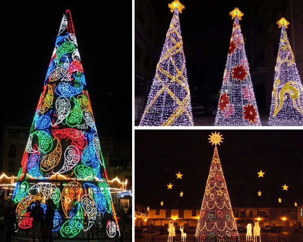 Large Outdoor Plaza Park Christmas Trees in Stock Large Outdoor Plaza Park Christmas Trees in Stock