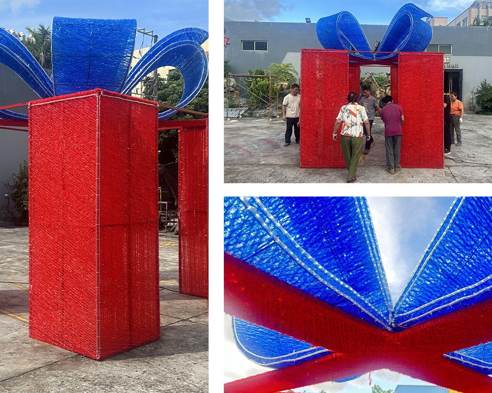 Large Lighted Christmas Gift Boxes Made in China